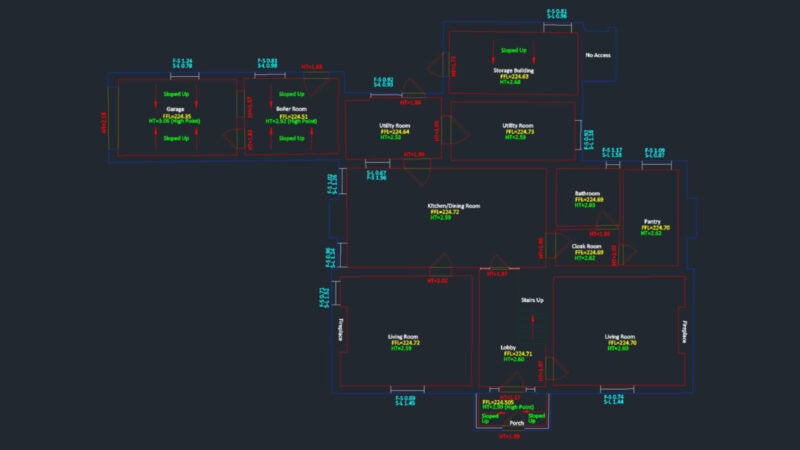 Measured Building Surveys data in 2D format